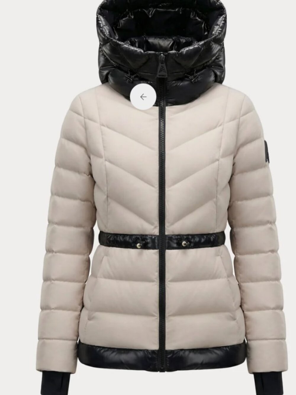 BNWT White/Black Alpen Haus Puffer Jacket Size S